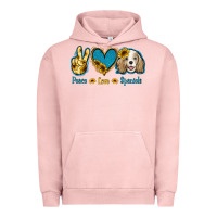 Pigment Salmon Peace Love Cocker Spaniel Urban Hoodie - Jasminsmagicworld
