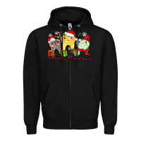 Black merry christmas tooth Zipper Hoodie - Zillion Design Studio