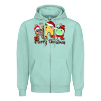 Seafoam merry christmas tooth Zipper Hoodie - Zillion Design Studio