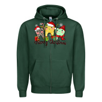 Sports Green merry christmas tooth Zipper Hoodie - Zillion Design Studio