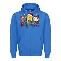 True Royal merry christmas tooth Zipper Hoodie - Zillion Design Studio