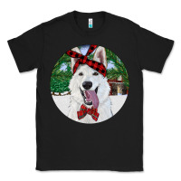 Black Christmas White Shepherd With Cowhide Classic Tee - RanaPortraitStore