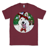 Christmas White Shepherd With Cowhide Classic Tee | Teevron