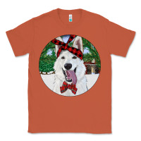 Copper Christmas White Shepherd With Cowhide Classic Tee - RanaPortraitStore