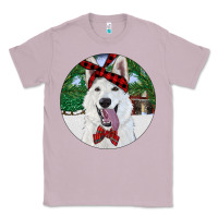 Lilac Christmas White Shepherd With Cowhide Classic Tee - RanaPortraitStore
