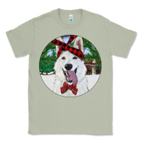 Matcha Christmas White Shepherd With Cowhide Classic Tee - RanaPortraitStore