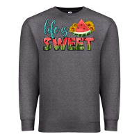 Charcoal Heather life is sweet Premium Sweatshirt - HRA Design Shop