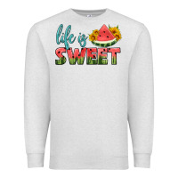 Oatmeal Heather life is sweet Premium Sweatshirt - HRA Design Shop