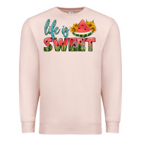 Pale Pink life is sweet Premium Sweatshirt - HRA Design Shop