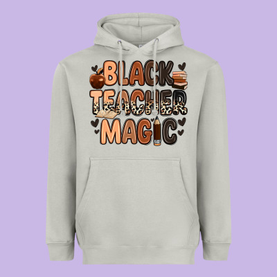 Black Teacher Magic Juneteenth Heavyweight Hoodie Designed By Zillion Design Studio