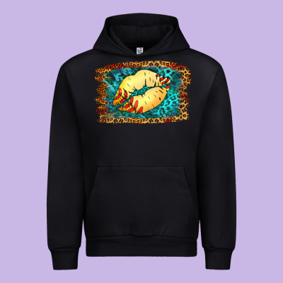 Softball Lips Urban Hoodie Designed By Jasminsmagicworld