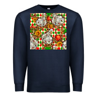 Navy christmas leopard duck Premium Sweatshirt - FaDigitalArtStudio