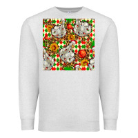 Oatmeal Heather christmas leopard duck Premium Sweatshirt - FaDigitalArtStudio