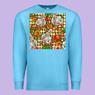 Christmas Leopard Duck Premium Sweatshirt Designed By Fadigitalartstudio