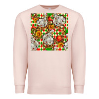 Pale Pink christmas leopard duck Premium Sweatshirt - FaDigitalArtStudio