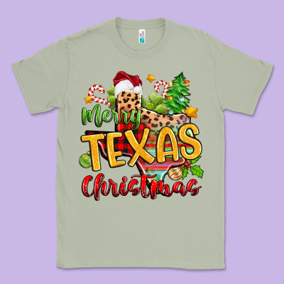 Merry Texas Christmas Classic Tee Designed By Zillion Design Studio