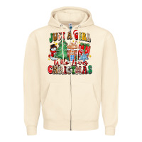 Sandshell just a girl who loves christmas Zipper Hoodie - Zillion Design Studio