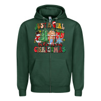 Sports Green just a girl who loves christmas Zipper Hoodie - Zillion Design Studio