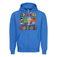 True Royal just a girl who loves christmas Zipper Hoodie - Zillion Design Studio