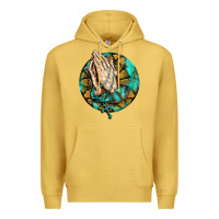 Antique Gold western praying hands prayer rosary  faith cross Premium Hoodie - BarkalooDesign