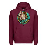 Burgundy western praying hands prayer rosary  faith cross Premium Hoodie - BarkalooDesign