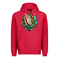 Cardinal western praying hands prayer rosary  faith cross Premium Hoodie - BarkalooDesign