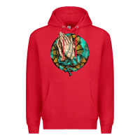 Red western praying hands prayer rosary  faith cross Premium Hoodie - BarkalooDesign