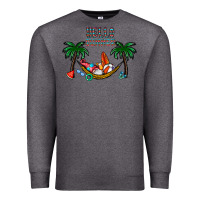 Charcoal Heather hello summer Premium Sweatshirt - CowhideDigitalArt