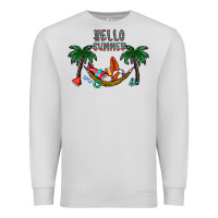 Dove Grey hello summer Premium Sweatshirt - CowhideDigitalArt