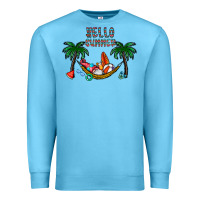 Ocean Blue hello summer Premium Sweatshirt - CowhideDigitalArt