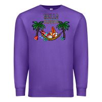 Purple hello summer Premium Sweatshirt - CowhideDigitalArt