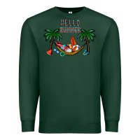 Sports Green hello summer Premium Sweatshirt - CowhideDigitalArt