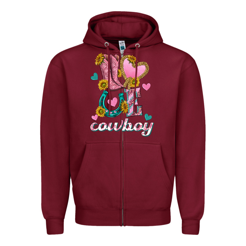 Love Western Cowboy Zipper Hoodie by texasbilliewilder | Teevron