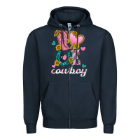 Navy love western cowboy Zipper Hoodie - texasbilliewilder