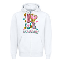 White love western cowboy Zipper Hoodie - texasbilliewilder