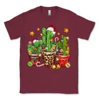 Burgundy Christmas cactus Classic Tee - Zillion Design Studio