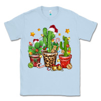 Dusty Blue Christmas cactus Classic Tee - Zillion Design Studio