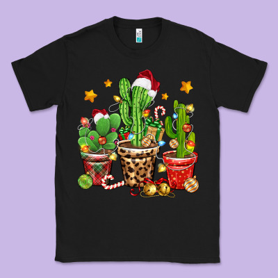 Christmas Cactus Classic Tee Designed By Zillion Design Studio