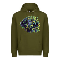 Army Green Sea Coral Premium Hoodie - LillyAllenDesigns