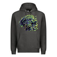 Charcoal Heather Sea Coral Premium Hoodie - LillyAllenDesigns