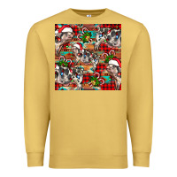Antique Gold christmas pig  aztec Premium Sweatshirt - FaDigitalArtStudio