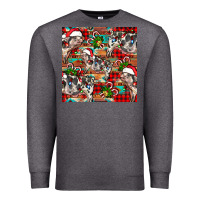 Charcoal Heather christmas pig  aztec Premium Sweatshirt - FaDigitalArtStudio