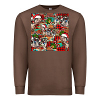 Chestnut christmas pig  aztec Premium Sweatshirt - FaDigitalArtStudio