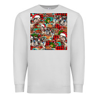 Dove Grey christmas pig  aztec Premium Sweatshirt - FaDigitalArtStudio