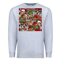 Heather Grey christmas pig  aztec Premium Sweatshirt - FaDigitalArtStudio