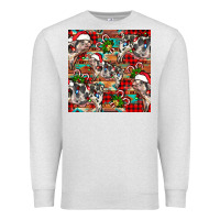 Oatmeal Heather christmas pig  aztec Premium Sweatshirt - FaDigitalArtStudio