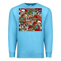 Ocean Blue christmas pig  aztec Premium Sweatshirt - FaDigitalArtStudio