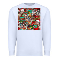 White christmas pig  aztec Premium Sweatshirt - FaDigitalArtStudio