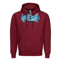 Burgundy it's freezing season Zipper Hoodie - Zillion Design Studio