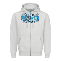 Dove Grey it's freezing season Zipper Hoodie - Zillion Design Studio